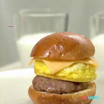 Recette ultra simple de burger pour le petit déjeuner